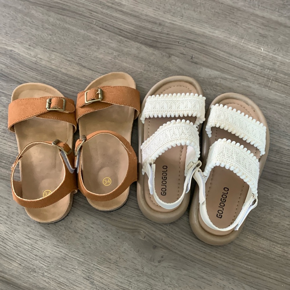 Set of 2 Girls Sandals - Sz 3